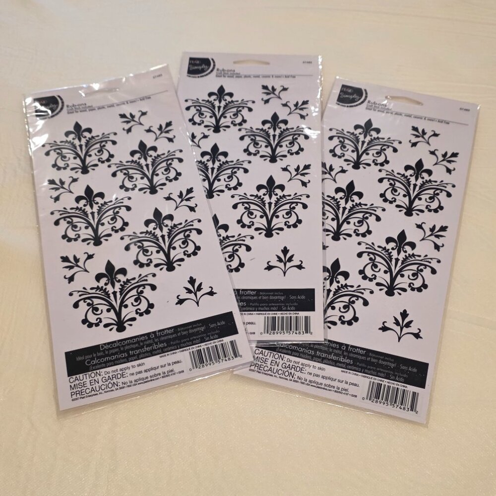 Scrapbooking Stickers Rub-On Floral Design Lot